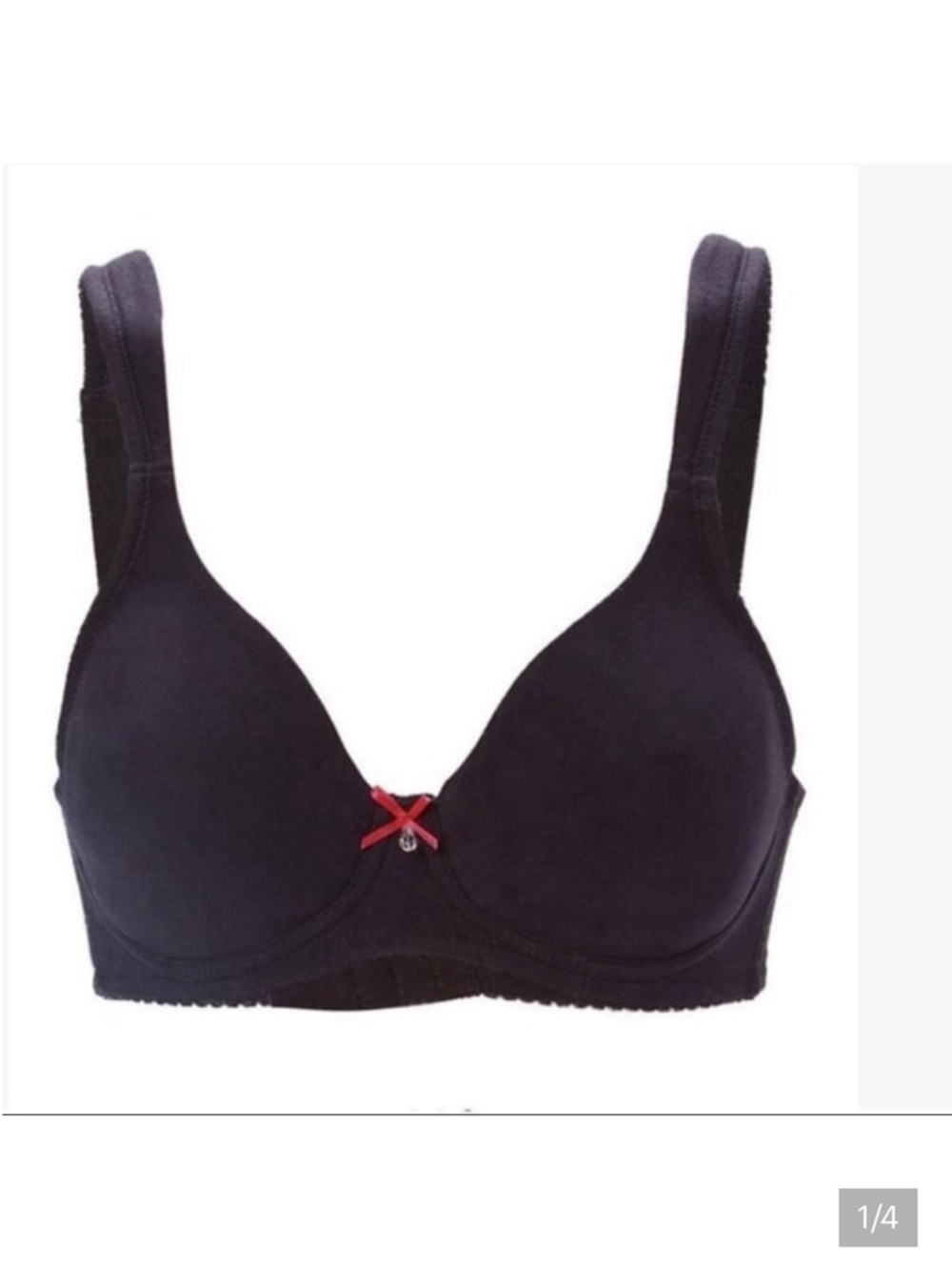 Honey B's Black Bra with Red Bow